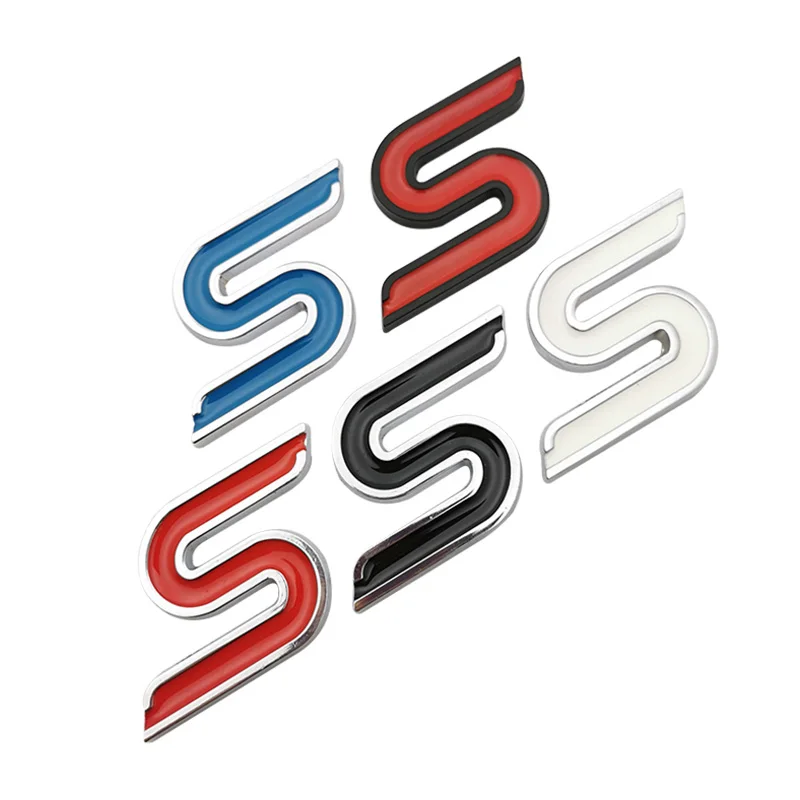 3D Metal S Front Grille Chrome Emblem Badge Car Stickers Decals for Ford Focus Fiesta Ecosport Kuga Mondeo Everest Styling | Автомобили и