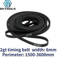 gktools c 17 3d printer gt2 6mm closed loop rubber 2gt timing belt 1512 1520 1524 1540 2000 2220 2500 3000 3230 3600mm