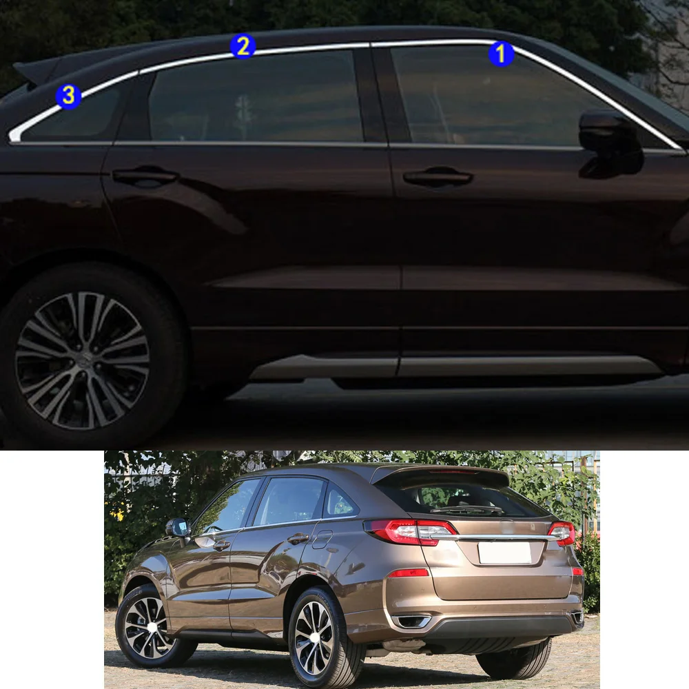 

For Honda AVANCIER 2017 2018 2019 2020 2021 Car Sticker Garnish Pillar Window Middle Strip Trim Frame Hoods