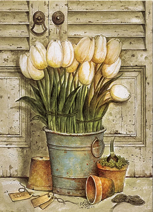 

Винтажные настенные картины европейских растений и цветов на холсте