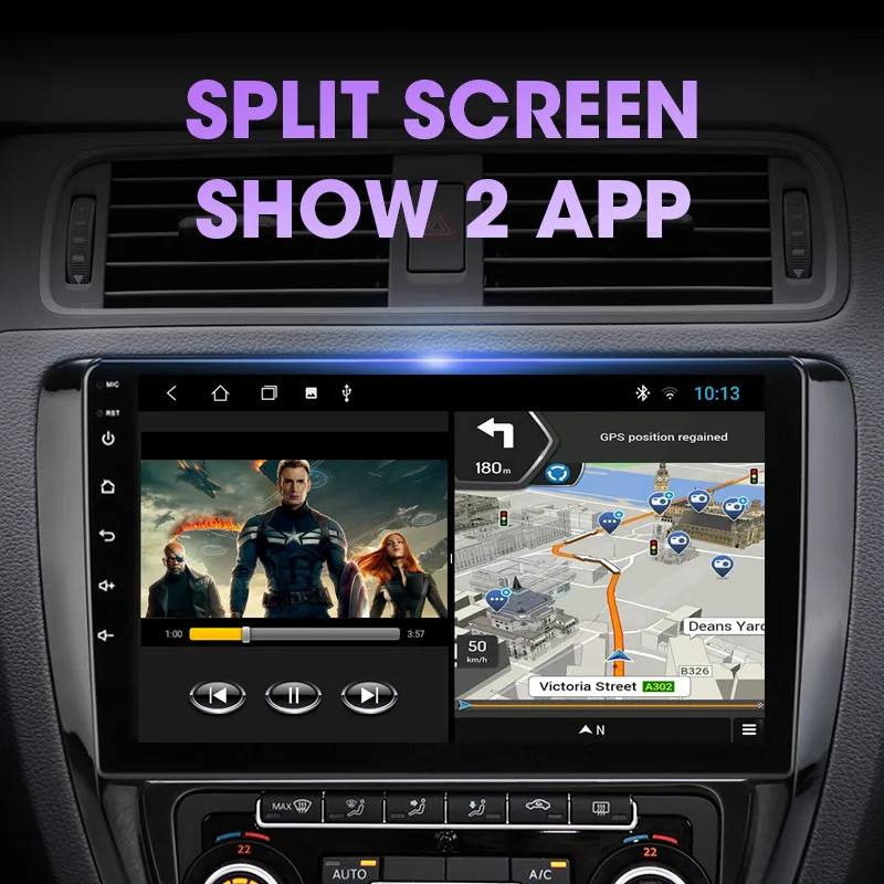 Android9.0 2Din GPS навигация Мультимедиа Видео плеер автомобильное радио для Skoda Yeti 5L