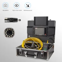 industrial conduit inspection camera with 42mm dual camera head 7 display 20m fiberglass cable pipe sewer endoscope