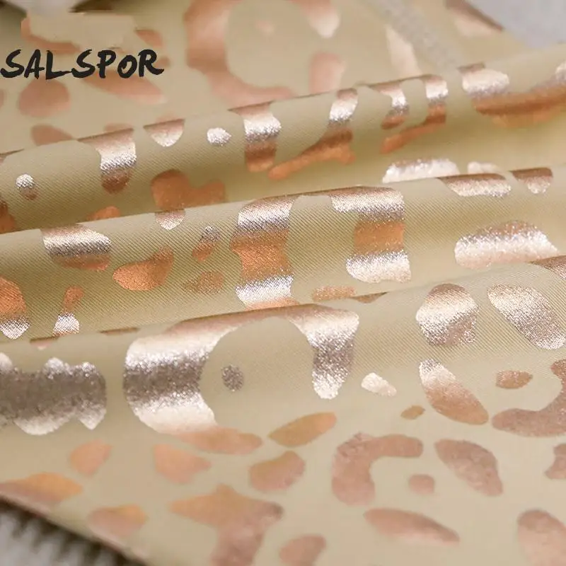 Спортивные костюмы SALSPOR для женщин с животным рисунком высокой талией спортивный