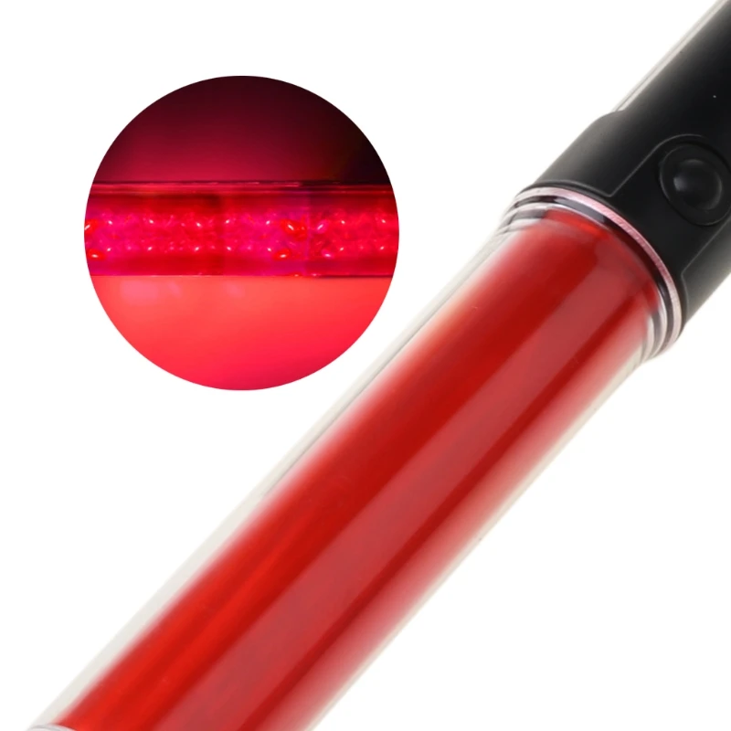 

Powerful LED Flashlight Plastic Traffic Wand Torch 4 Modes Flash G2AC
