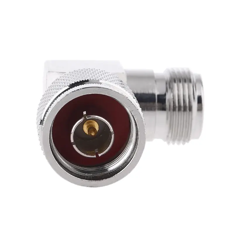 

Stainless Steel RF Coaxial Coax Adapter UHF N Male to N Female Right Angle Converter for Wireless LAN Devices