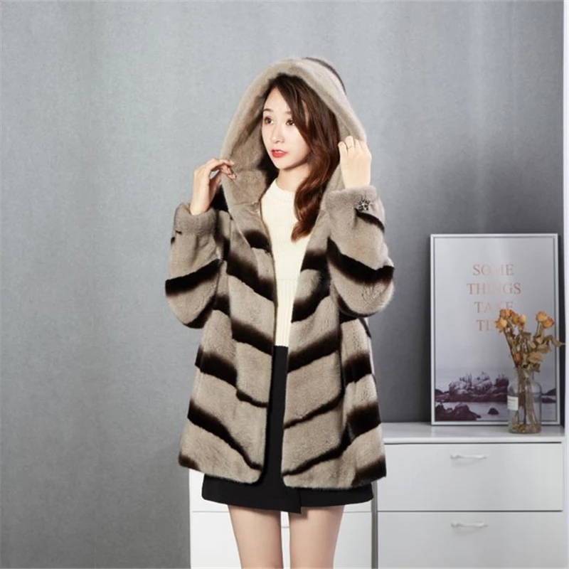 2020 осеннее и зимнее Модное новое пальто из искусственного меха норки длинное