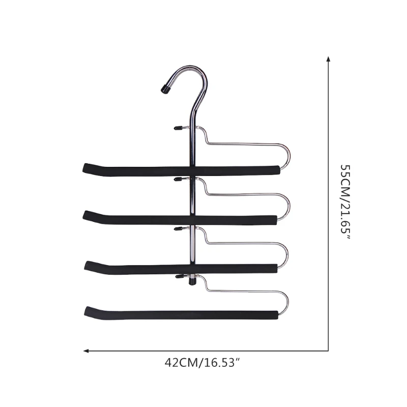 

2 Pcs Multi-layer Detachable Clothes Hangers for Closet Organizer Shirt Hangers Space Saving Hangers Non-Slip Metal Shirt 85DB