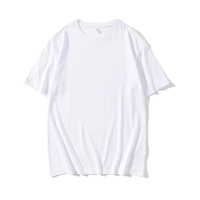 

2021 Summer Men's Pure Color Drop Shoulder T-shirt Pure Cotton Short Sleeve