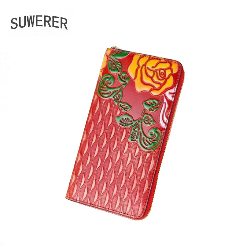 Женская сумка клатч из натуральной кожи с несколькими отделениями для