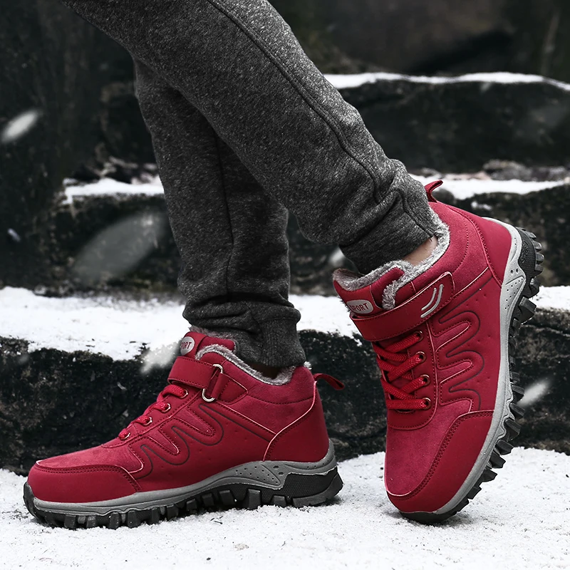 2019 женская обувь на меху зимние повседневные ботинки женские теплые Прогулочные