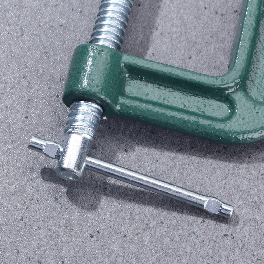 

2Pcs 4 Inches Heavy-duty G Clamps Fast Clips Fixture Mold G-type Tools Screw Ferrule Clamps for Industry and Crafts Green