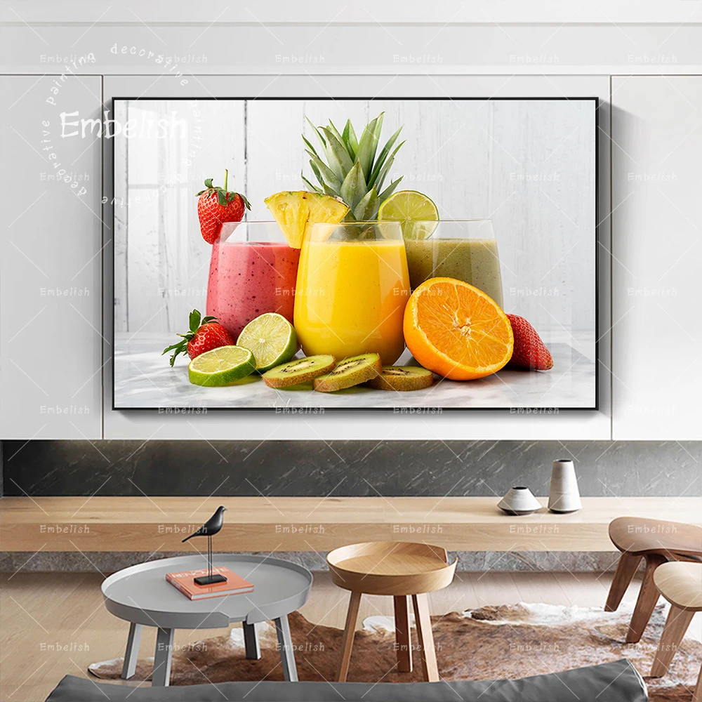 

Embelish 1 Pieces Variety Of Fruits Modern Kitchen Pictures Home Decor Wall Posters For Living Room Resturant Canvas Painting