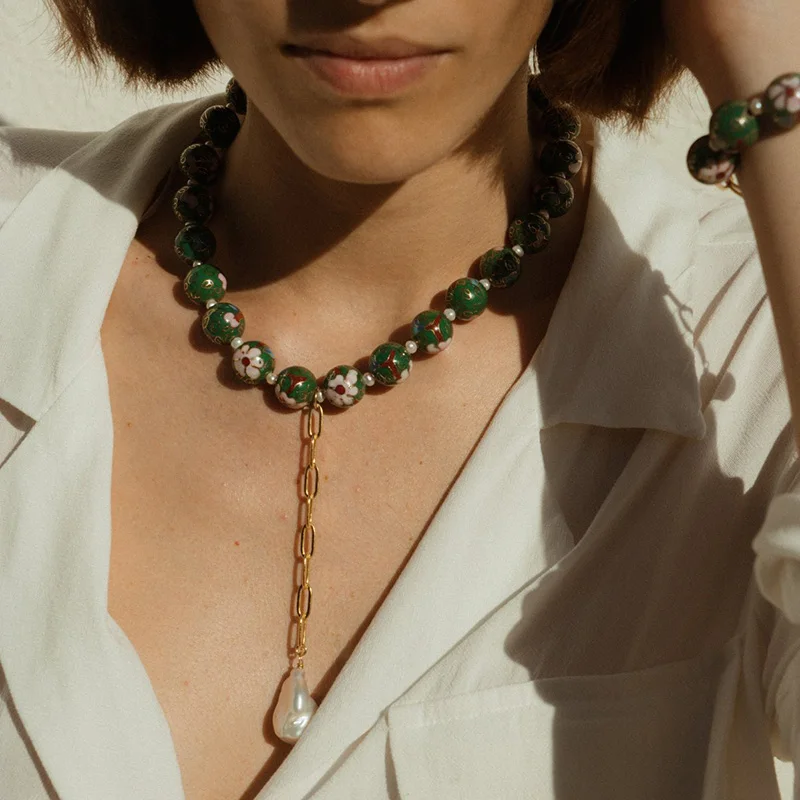 Vrouwen Чокеры kettingen колье Boho lariat nl perles bleues et pendentif corail красный коралл вешалка kettingen gelaagd