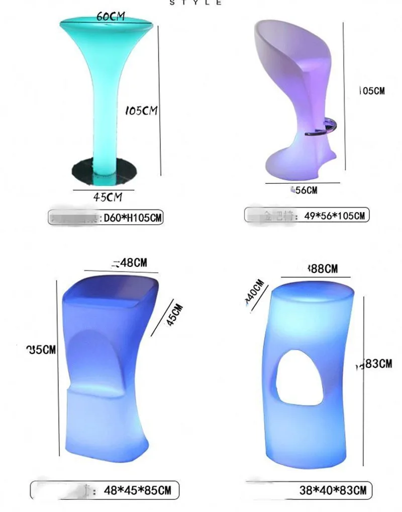 Новая светодиодная мебель для внутреннего дворика перезаряжаемый кофейный