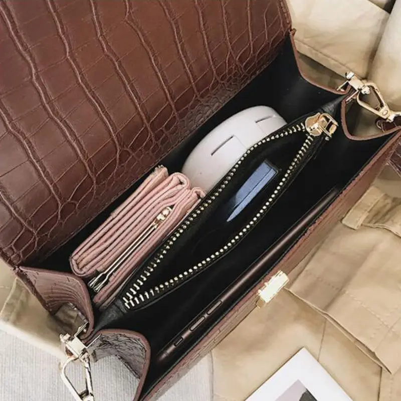 Модные дизайнерские сумки из крокодиловой кожи женские Сумки искусственной