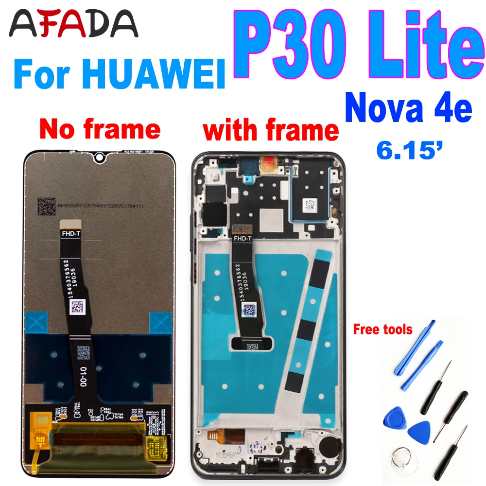 Оригинальный ЖК-дисплей для HUAWEI P30 Lite сенсорный экран дигитайзер сборка 6 15 дюймов