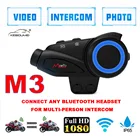 Переговорное устройство M3 для мотоциклетного шлема, Bluetooth, Wi-Fi, HD 1080P