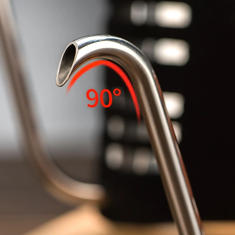 

High Grade Stainless Steel Hand Drip Kettle With Extra Narrowed Gooseneck Spout and Synthetic Leather Wrapping 300ml