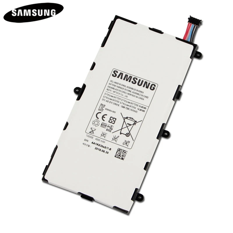 Планшет Батарея T4000E T4000C T4000U для samsung GALAXY Tab3 7,0 T210 T211 T2105 T217A подлинные батареи 4000 мАч