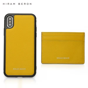 hiram beron monogrammed card holder for women lemon yellow with cell phone case for iphone 7 8 x xr xs 11 12 pro max dropship free global shipping