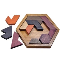 deciphering the puzzle game board toys multiple hexagonal wooden geometric shape jigsaw puzzles educational intelligence toys