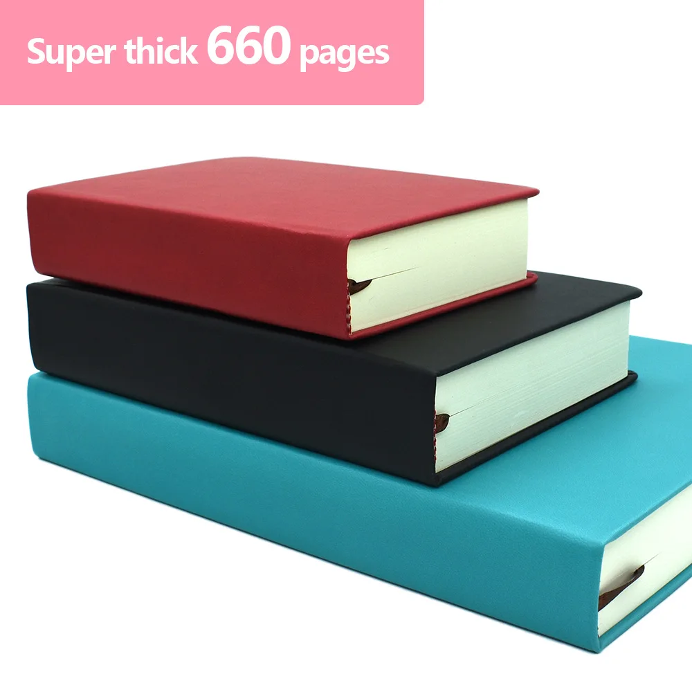 

Super Thick Notebooks 330 Sheets Blank Pages Diary Sketchbook Journal A4,A5,A6 PU Leather Soft Cover Stationery Agenda Planner