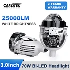 2X автомобильный Bi светодиодный проектор 3-дюймовые линзы светодиодные лампы наборы H4 Дальнийближний свет 70 Вт 9005 9006 H1 H7 модификация автомобильной фары автостайлинг KQ