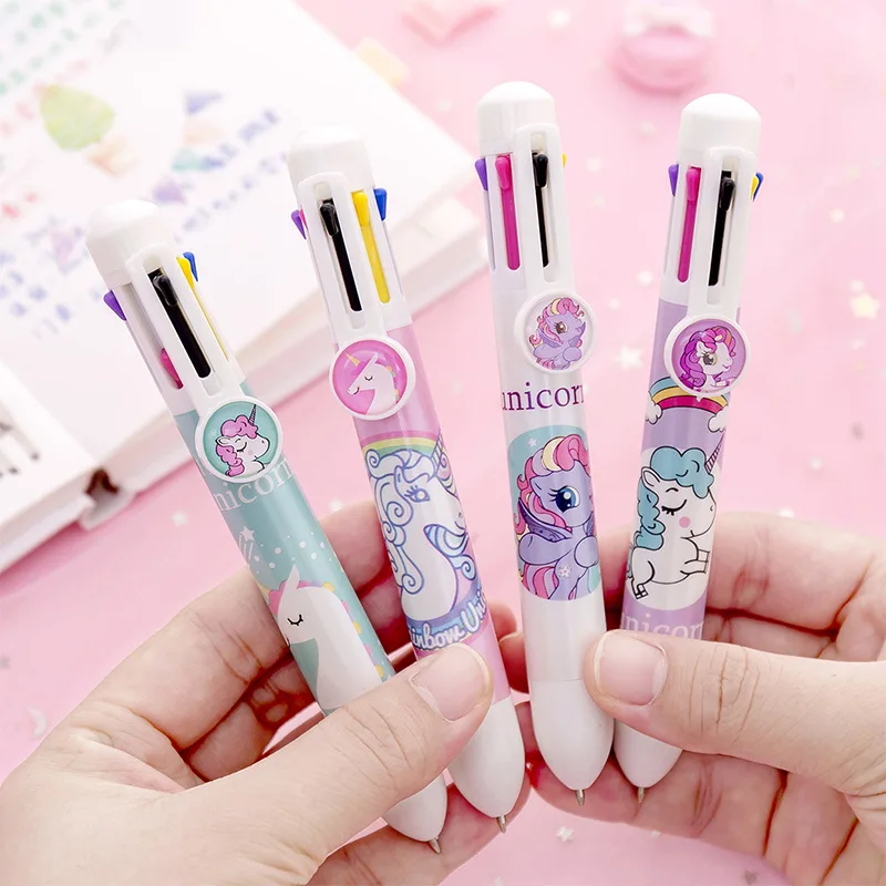 Kawaii флеш накопитель в виде единорога креативная шариковая ручка 10 цветов пресс