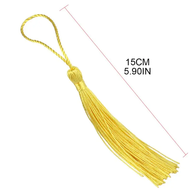 

Bead Counter Decoration Polyester Tassels with Hanging Ring Silk Sewing Bang Trim Decorative Key Tassels for Pendant P9JE