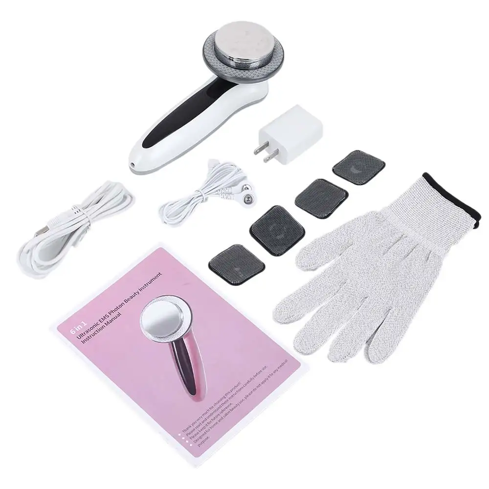 

6 in 1 EMS Body Slimming Ultrasound Massage Body Slimming Massager Ultrasonic Lipo Fat Weight Loss Facial Lifting Fat Burner