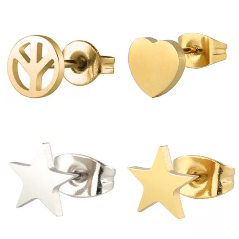 Серьги-гвоздики из титановой стали с аниме Невероятные приключения Джоджо |