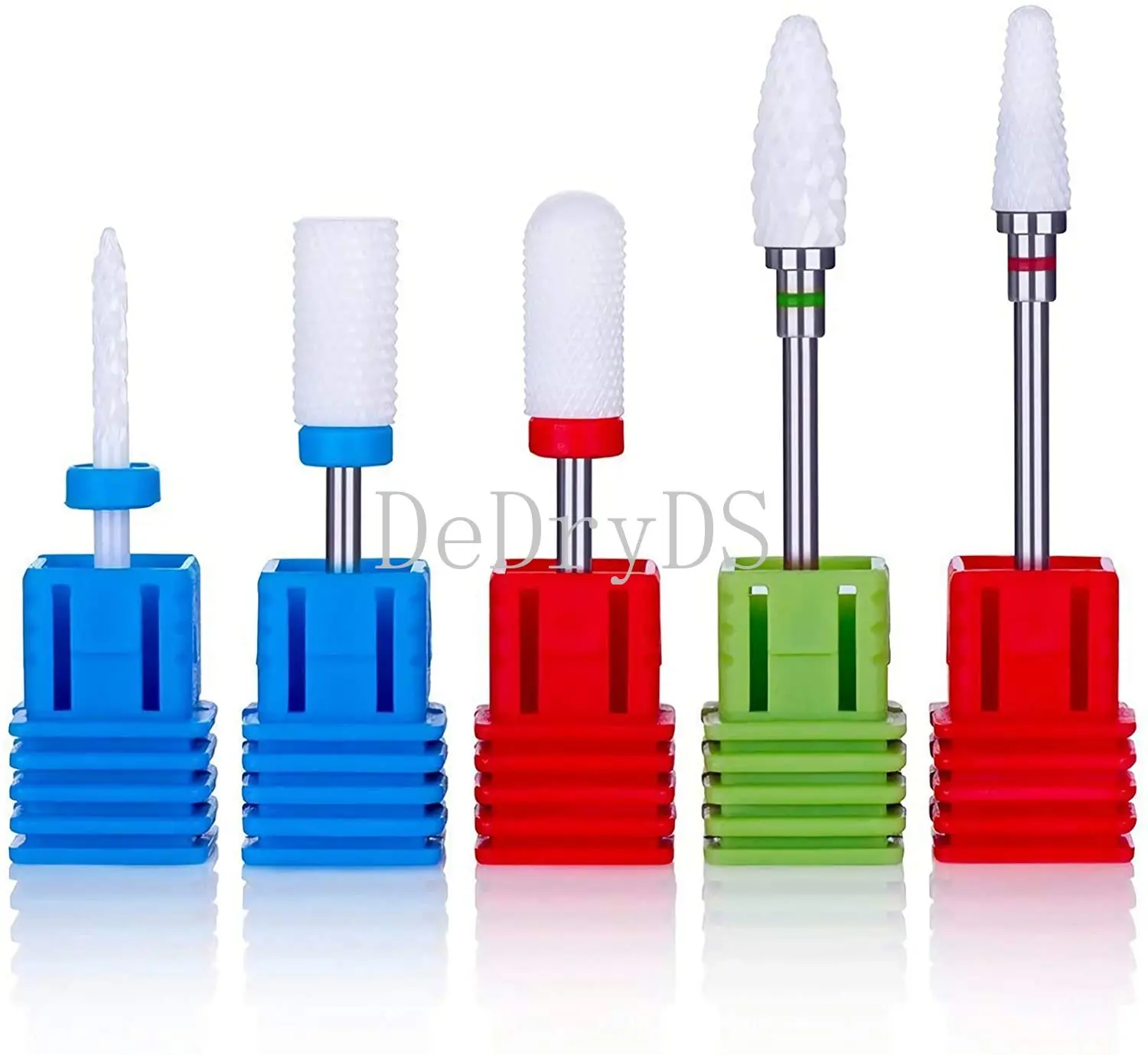 

5pcs Professional Ceramic Nail Drill Bits Set Acrylic Nail File Drill Bit for Manicure Pedicure Cuticle Gel Nail Polishing
