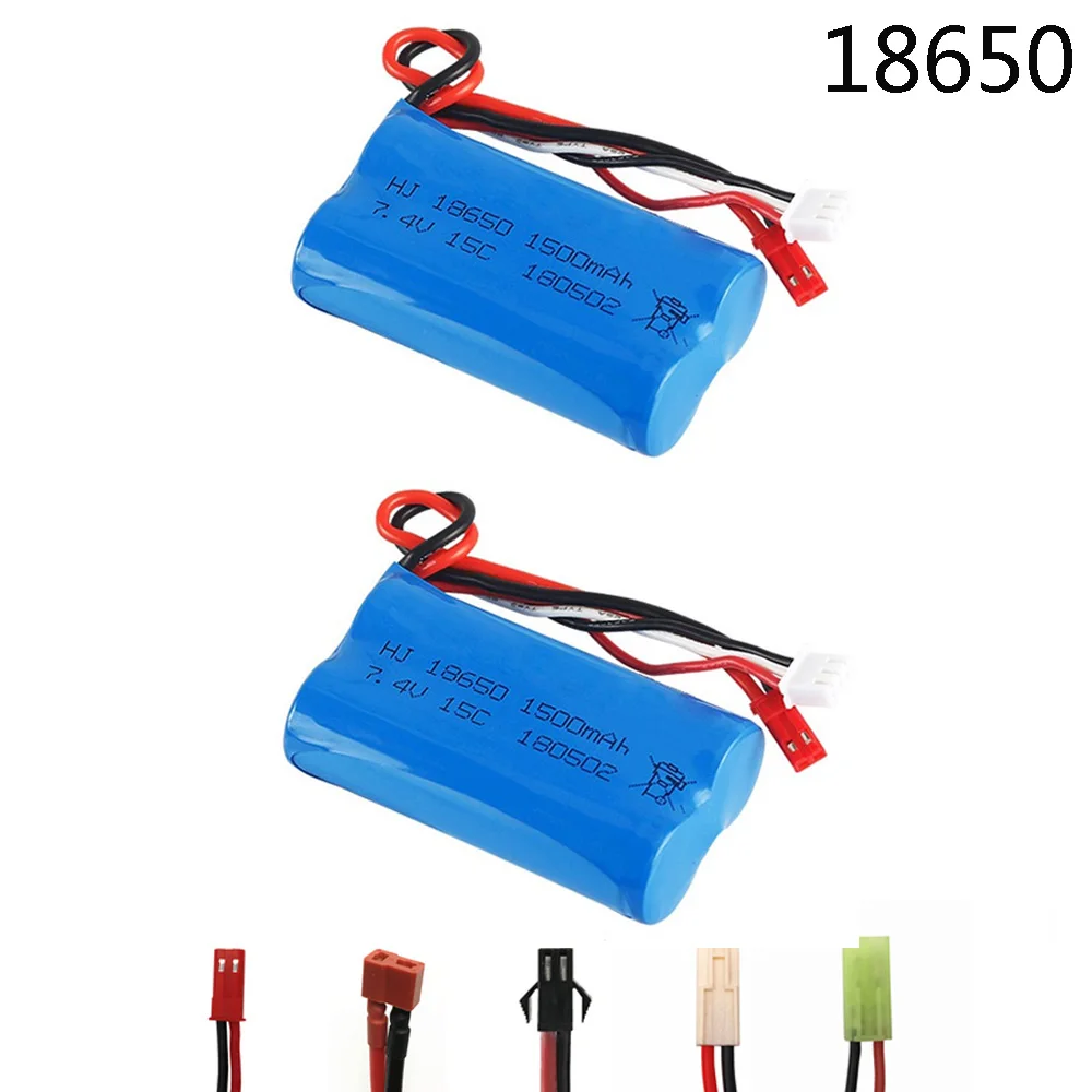 

7.4V 1500mAh 2S Lipo Battery For U12A Hanqi 957 948 WLtoys 12428 MJXRC T40 F39 F49 T39 Syma S033g H101 UD002 RC Boat cars 18650