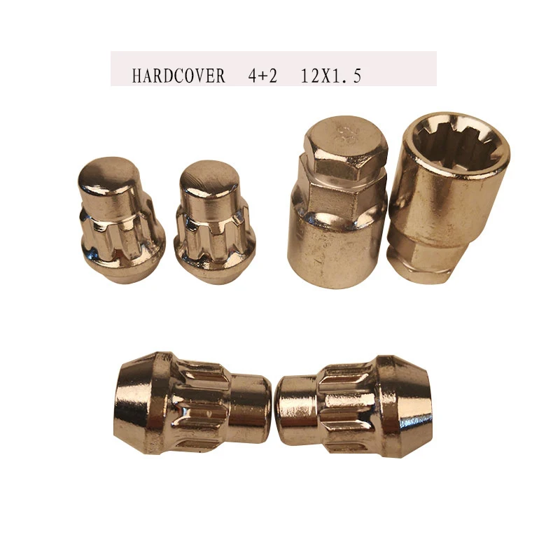 

car wheel Anti-theft Nut Car Modification Tire anti-theft Screw Car Nut 4+2 Anti-theft Nut M12*1.5 Tire Nut