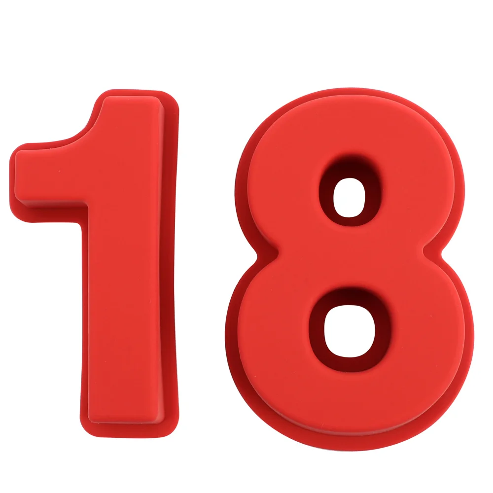 2 шт. силиконовых кейсов номер формы для пирожных DIY торта на день рождения Номер