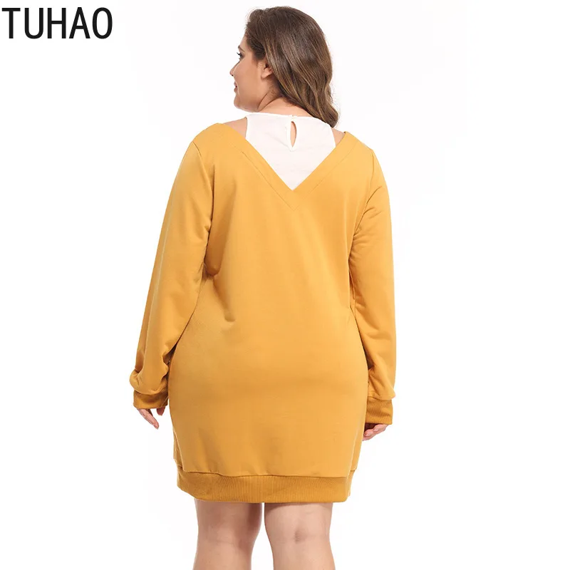 

TUHAO Women YELLOW Hoodies Casual Planet Print Long Sleeve Autumn Winter Pullover Sweatshirt Hooded Female Hoodies Coats 2020