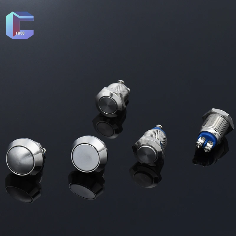 Водонепроницаемый металлический винт в виде гриба 12 мм тип 1 кнопка питания без