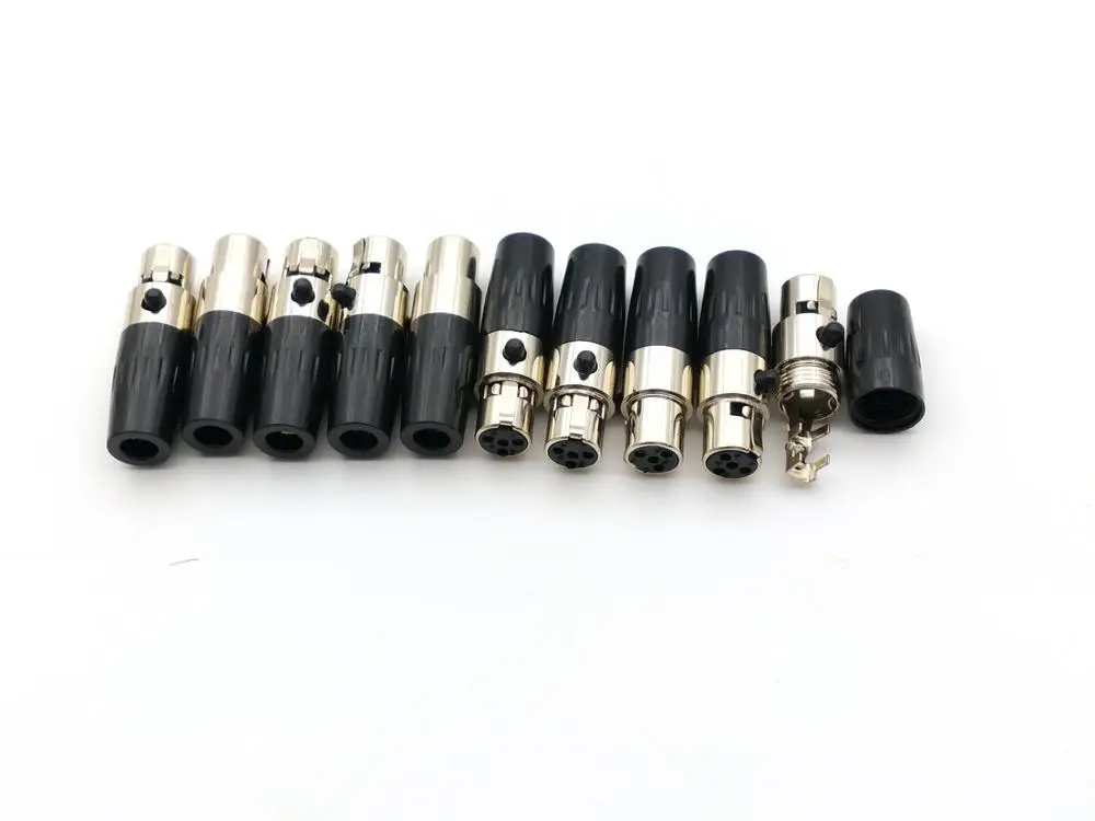 10 шт. 4 контактный разъем адаптер Mini XLR|connector female|connector adapterxlr connector pin |