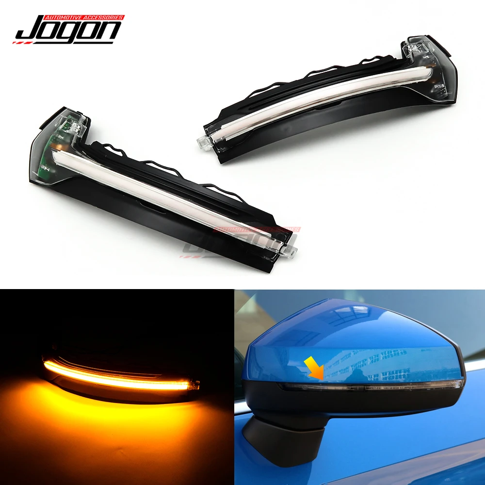

For AUDI A3 S3 8V 2013-2018 White Dynamic Turn Signal LED Side Wing Rearview Mirror Indicator Sequential Blinker Repeater Light