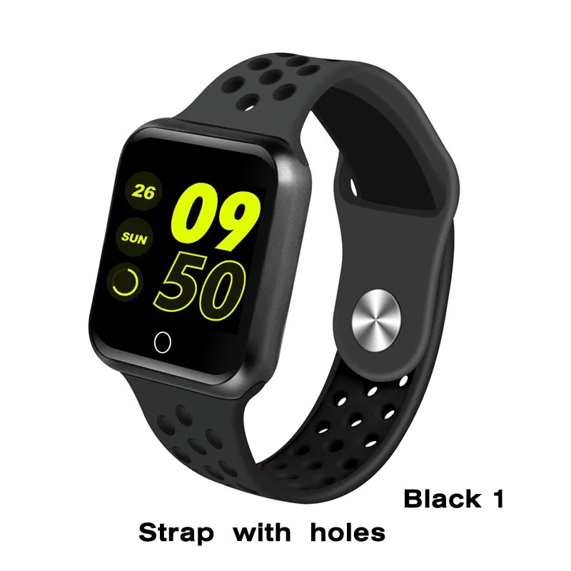 black 1 with hole Greentiger S226 Смарт-часы для мужчин и женщин фитнес-трекер монитор сердечного ритма умный Браслет кровяное давление шагомер Android IOS - Цвет: black 1 with hole
