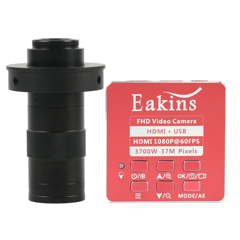 

Full HD 1080P 60FPS 37MP HDMI USB Industrial Lab Digital Video Microscope Camera + HD 130X C mount Lens For PCB Soldering