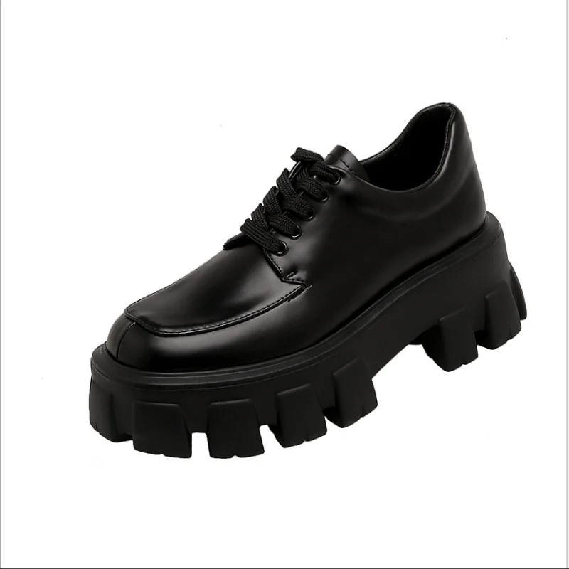 

2021 New Summer And Autumn Increased Thick-Soled Women's Round Toe Lace-Up Hot Platform High-Heeled Gothic Wedges Ankle Boots