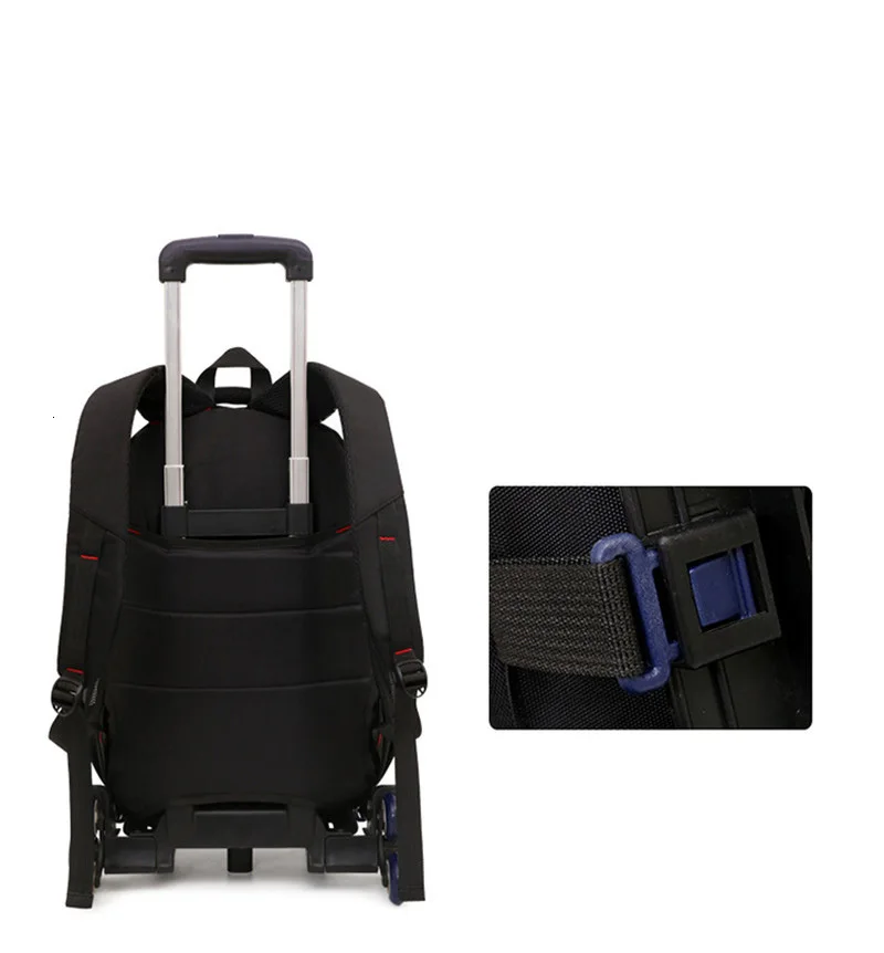 Рюкзак на колесиках со съемными колесами 2/6 детские школьные сумки для мальчиков