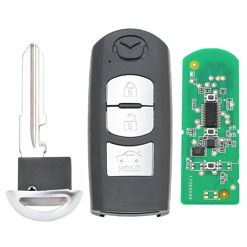 2/3 кнопочный дистанционный ключ для смарт-карты 433 МГц чип ID49 Mazda 3 | Автомобили и