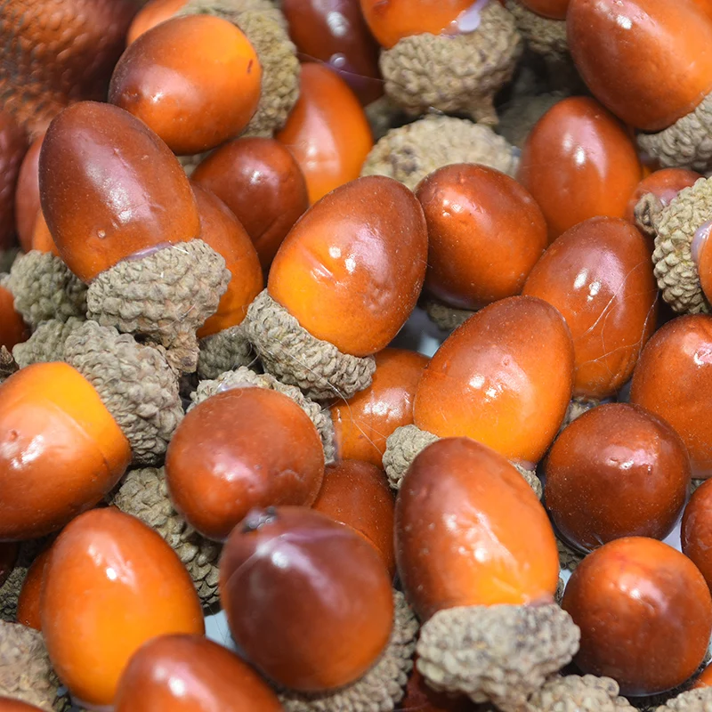 20 шт./лот 3 см мини Реалистичный искусственный желудь дуб орех имитация сосновые