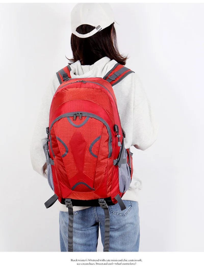 Outdoor Bag Backpack with Bracket Carrying System Hiking Backpack Cycling Backpack  Hiking Bag