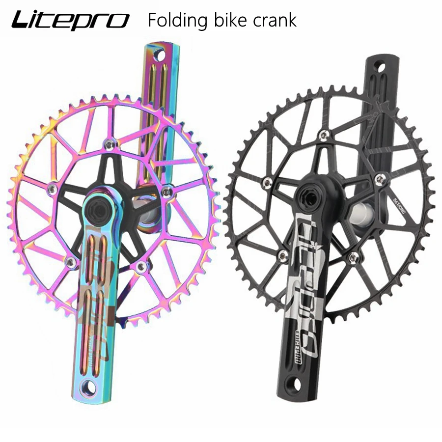 

Litepro Edge Crank Arms for Bicycle Folding Bike Crankset Integrated Hollowtech Bcd Crown 130 Connecting Rods 170 Bmx Sprocket
