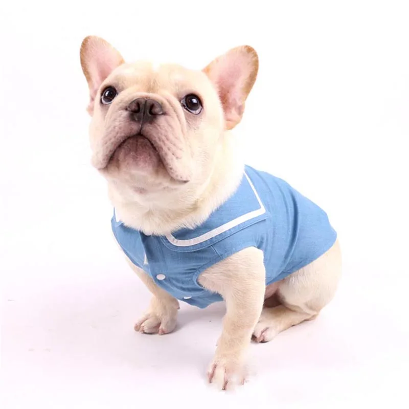 Джинсовая одежда для домашних животных темно синий стиль искусственная кожа