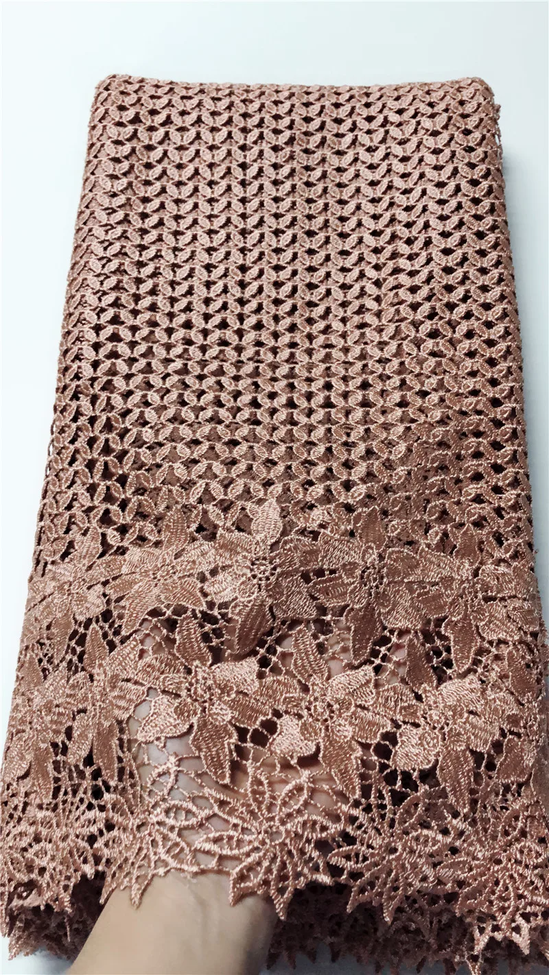 

5 colors African Lace Hot Sell Plain Color african cord Lace /guipure lace Fabrics High Quality JRB-52807 for comfortable dress