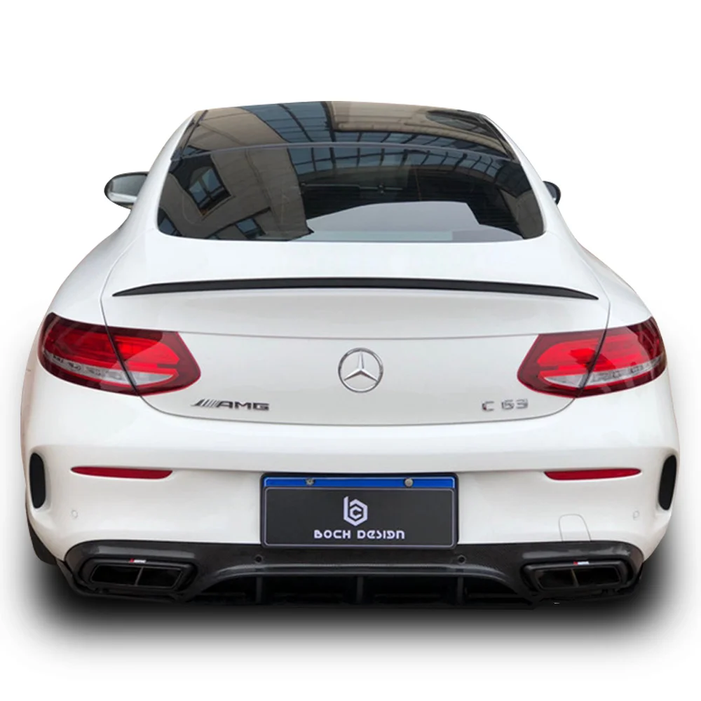 Углеродного волокна задний спойлер багажник губы загрузки крыла для Mercedes Benz C63 W205